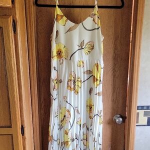Yellow Pleated Dress